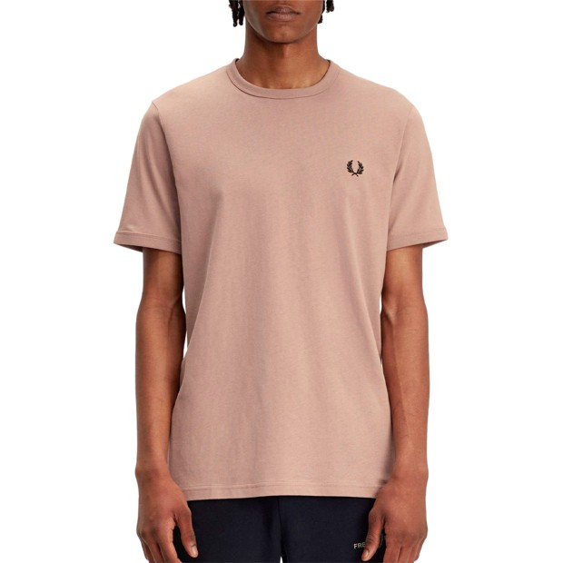 T-shirt Fred Perry T -shirt Ringer Dark Pink/black