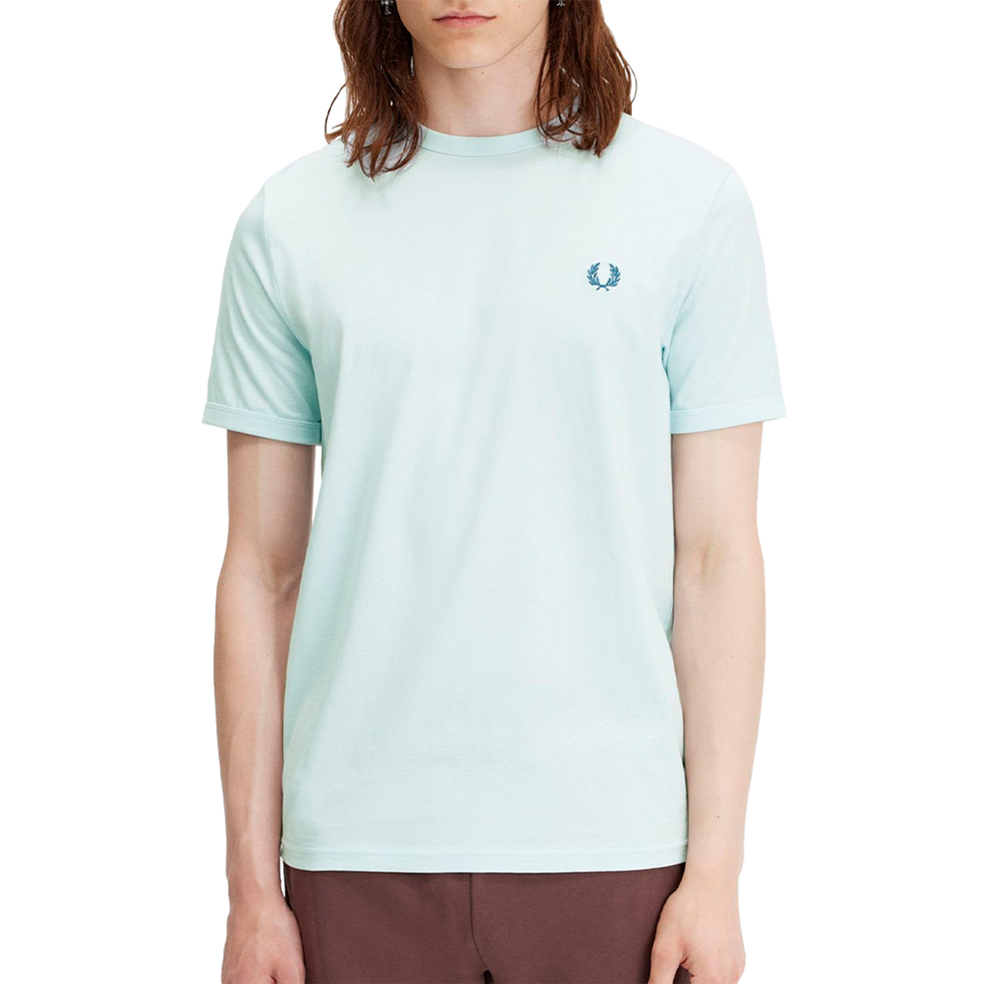 Fred Perry T -shirt Ringer Lgice/mdnghblue