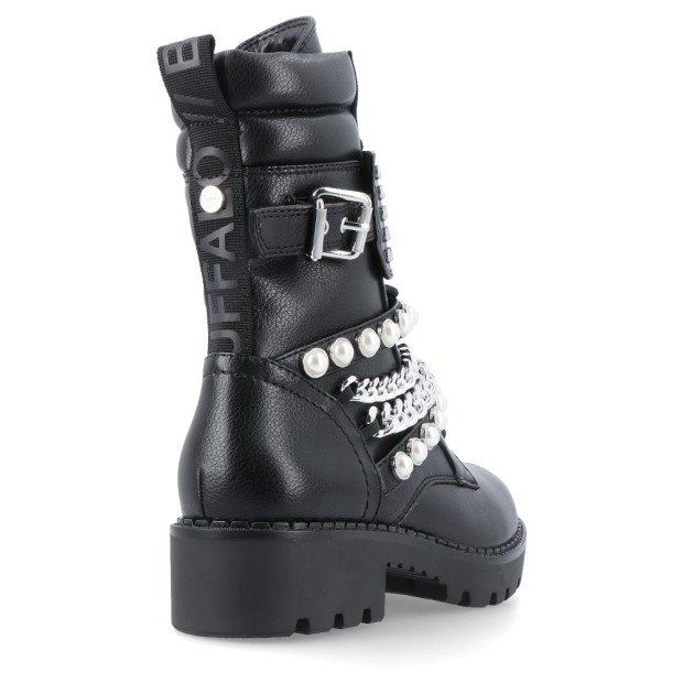 Buffalo Bota Wave Combatboot Vegan Black