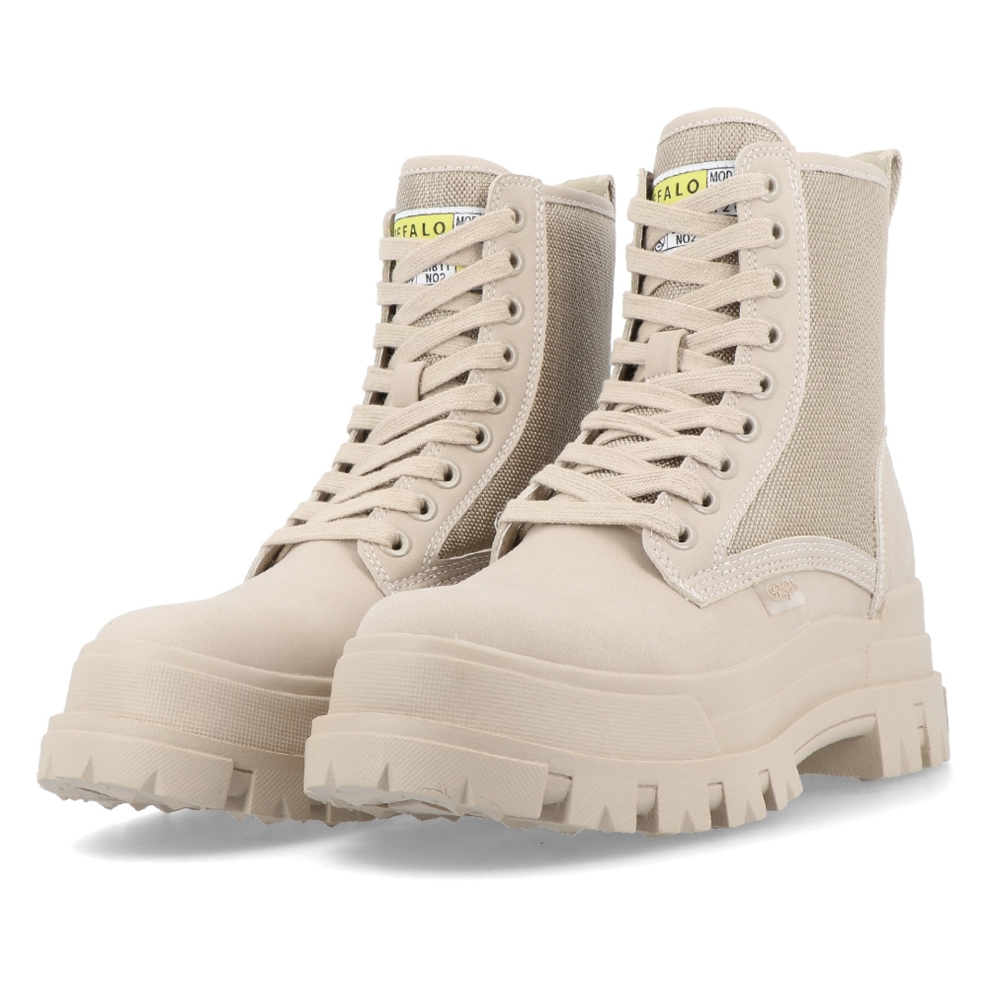 Buffalo Bota Aspha Com2 Laceup Mi Vegan Cream