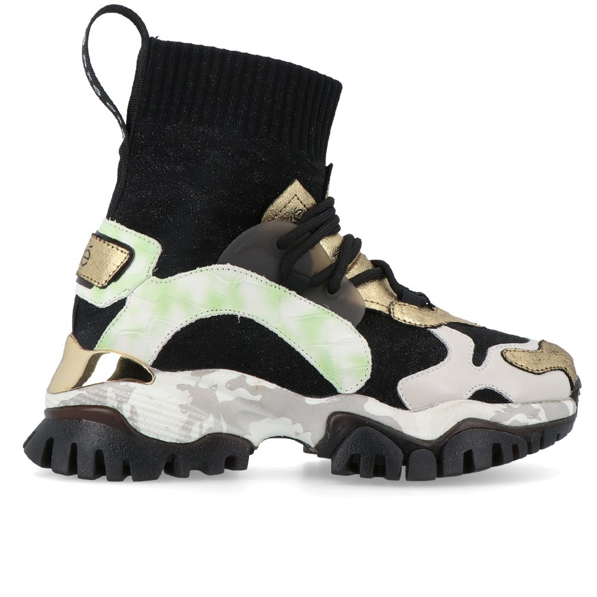 Exé Leather Xy169-1 Gold Black Lea