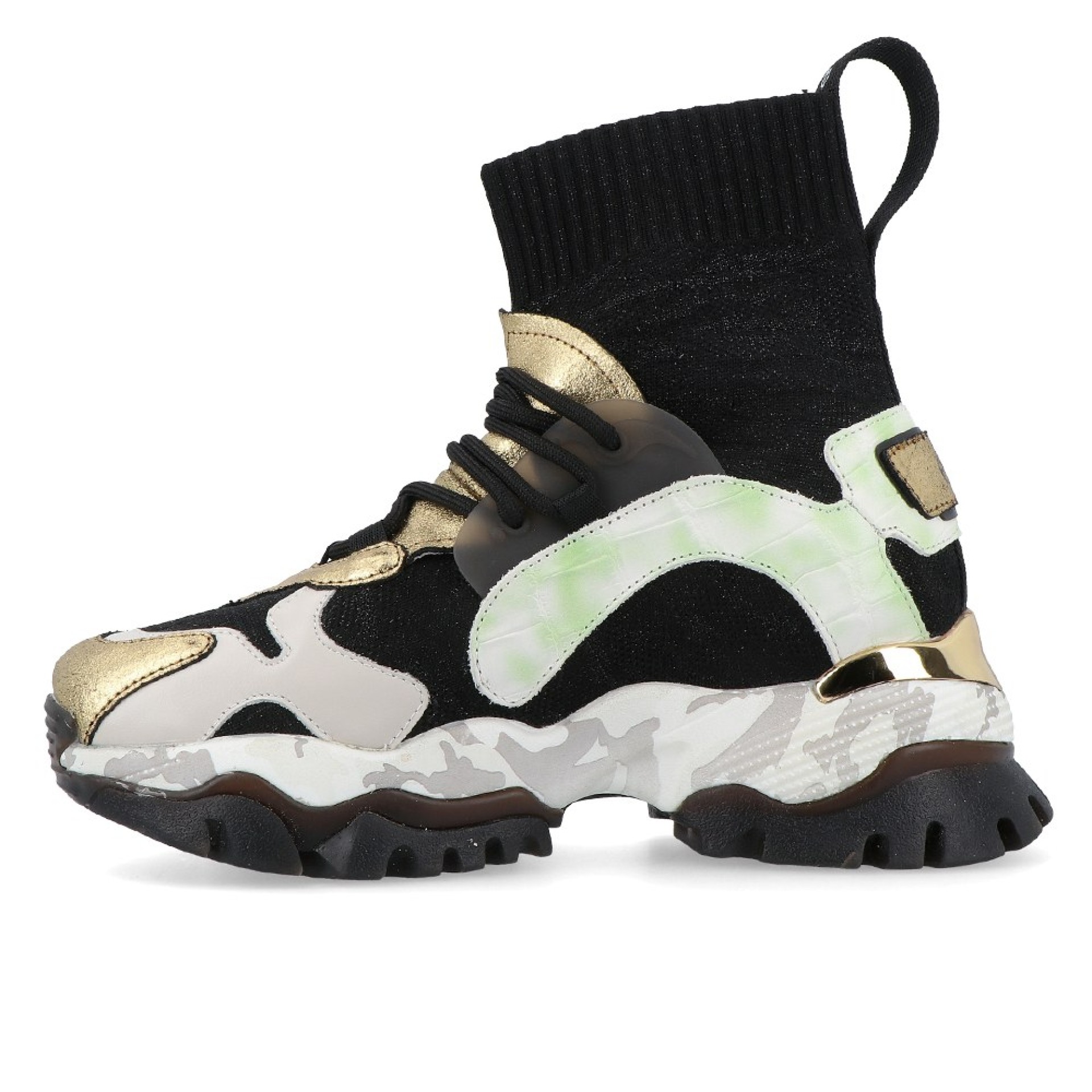 Exé Leather Xy169-1 Gold Black Lea