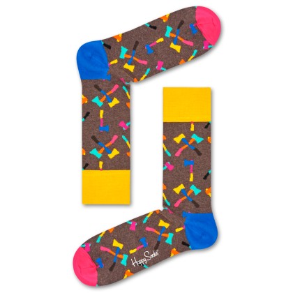 Meias Happy Socks Axe Blue/brown/pink/yellow