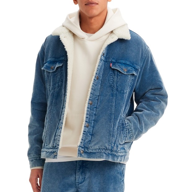 Casaco Levis Casaco Relaxed Fit Sherpa Trkr Blue