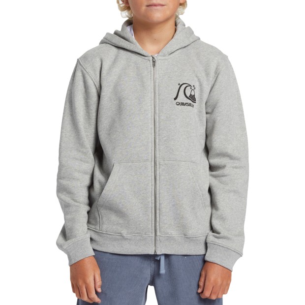 Sweat Quiksilver Sweat Zip Graphic Light Grey