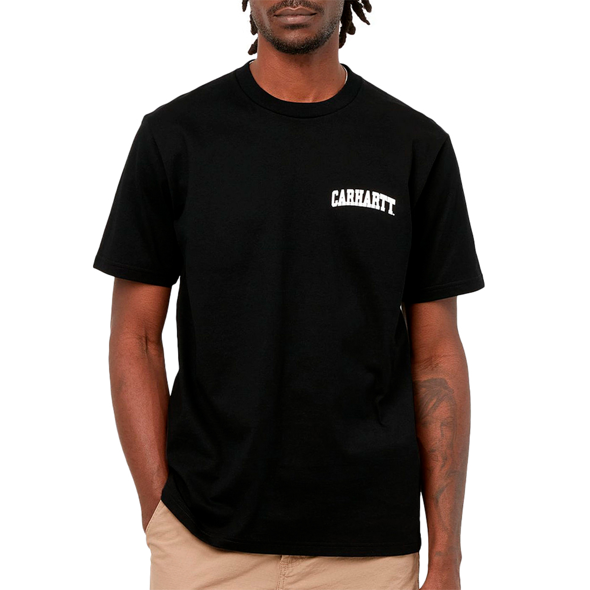Carhartt Wip T-shirt University Script Black/White