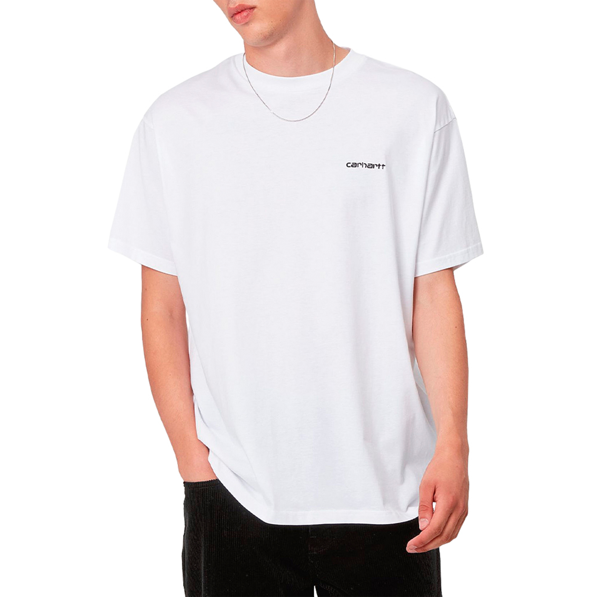 Carhartt Wip T-shirt Script Embroidery White/Black