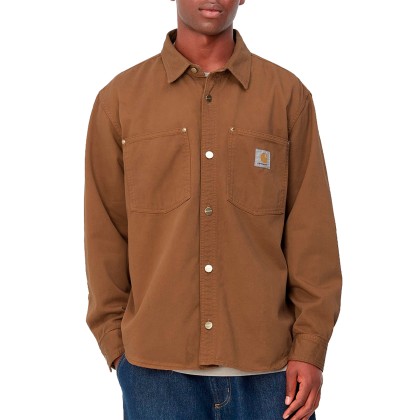 Camisa Carhartt Wip Camisa Derby Hamilton Brown