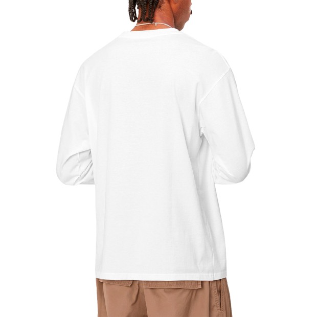 Carhartt Wip Longsleeve Script Embroidery White/Black