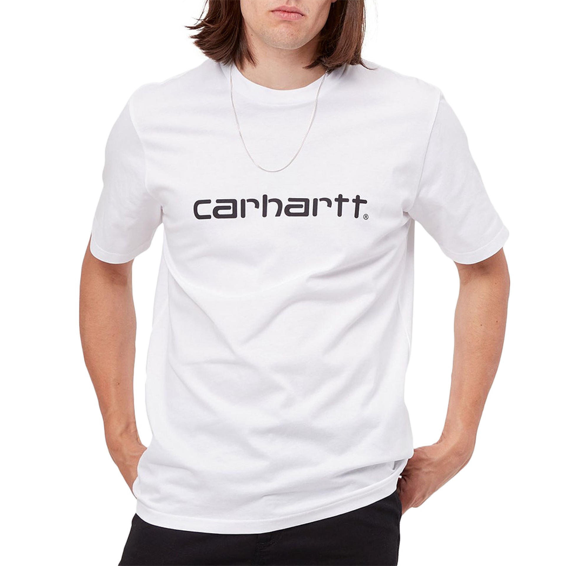 Carhartt Wip T-shirt Script White/Black