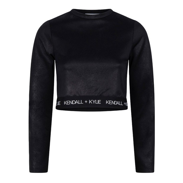 Kendall+kylie Longsleeve Logo Waist Black