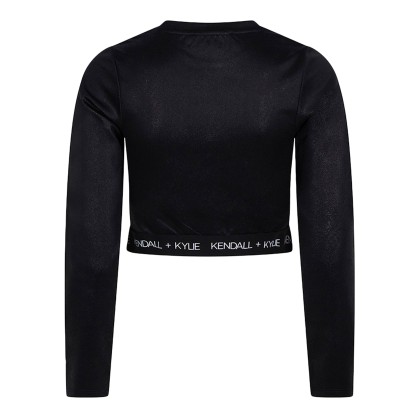 Kendall+kylie Longsleeve Logo Waist Black Kendall+kylie Longsleeve Logo Waist Black
