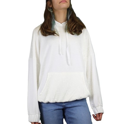 Kendall+kylie Sweatshirt Oversized Off Whi