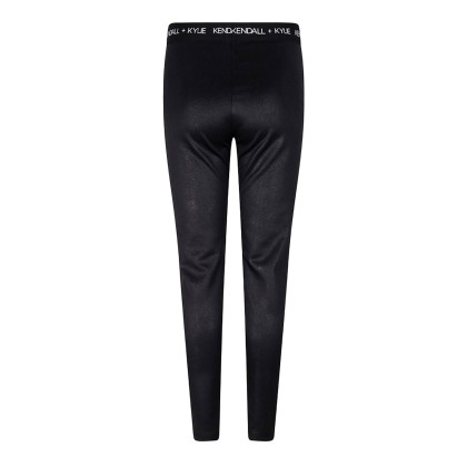 Kendall+kylie Leggings Logo Waist Black Kendall+kylie Leggings Logo Waist Black
