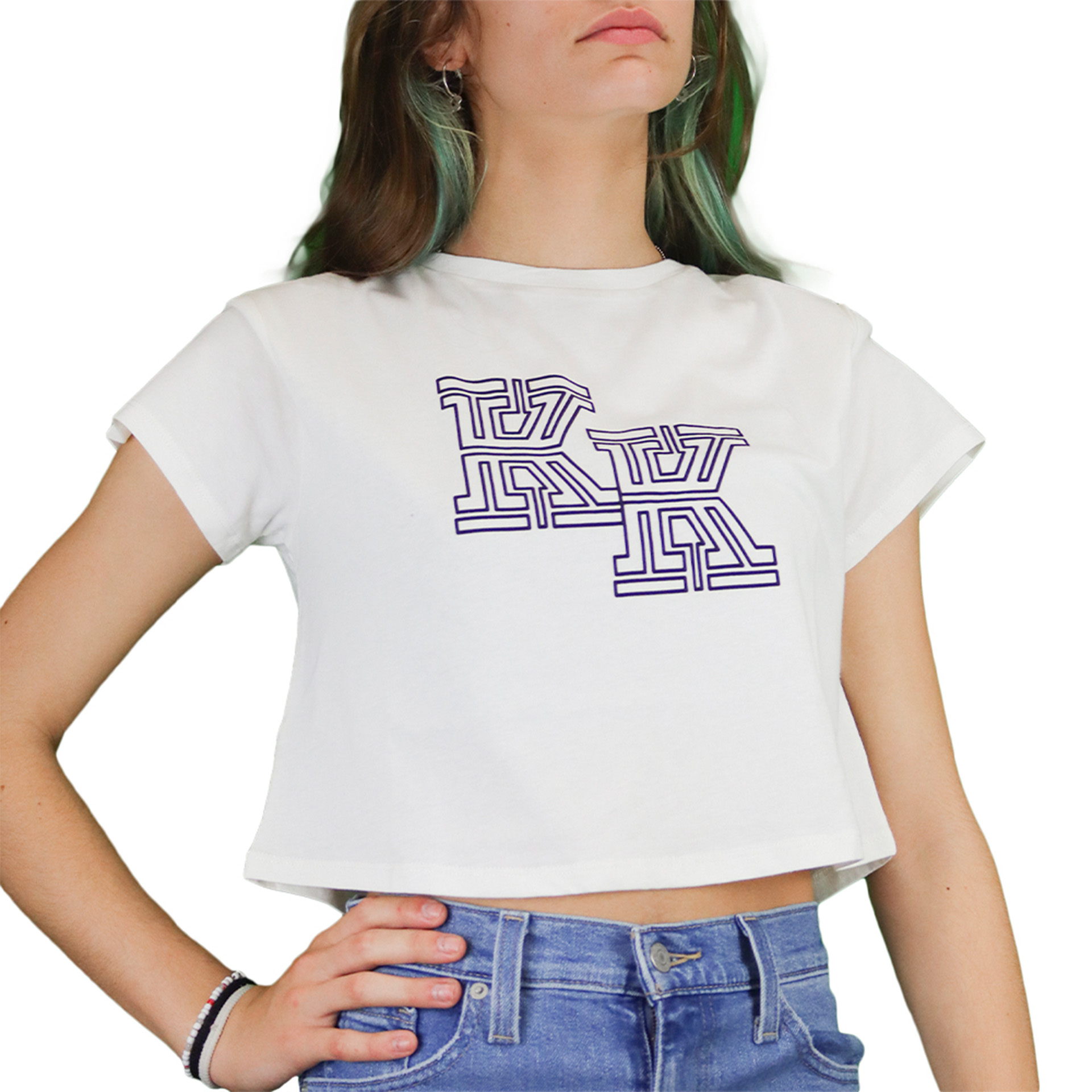 Kendall+kylie T-shirt Cropped Logo Off Whi
