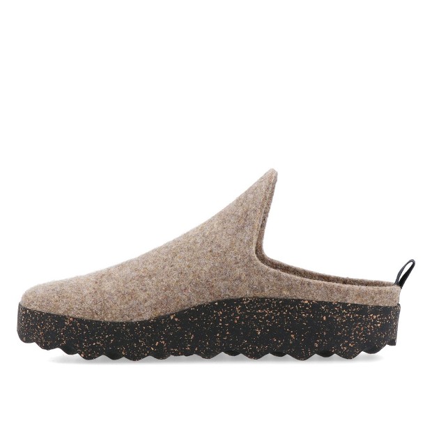 As Portuguesas Calçado-come Tweed/felt Taupe (352)