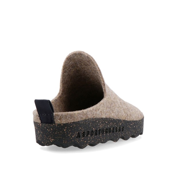 As Portuguesas Calçado-come Tweed/felt Taupe (352)