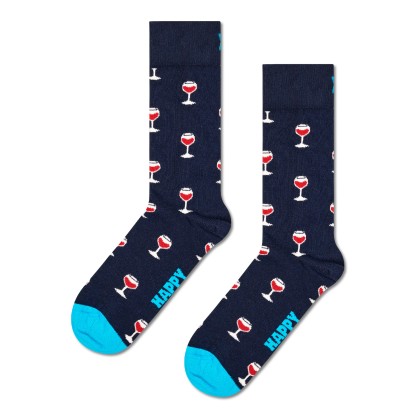 Happy Socks Glass Of Wine Navy
