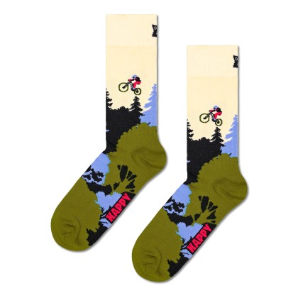 Happy Socks Mountain Bike Sock Branco