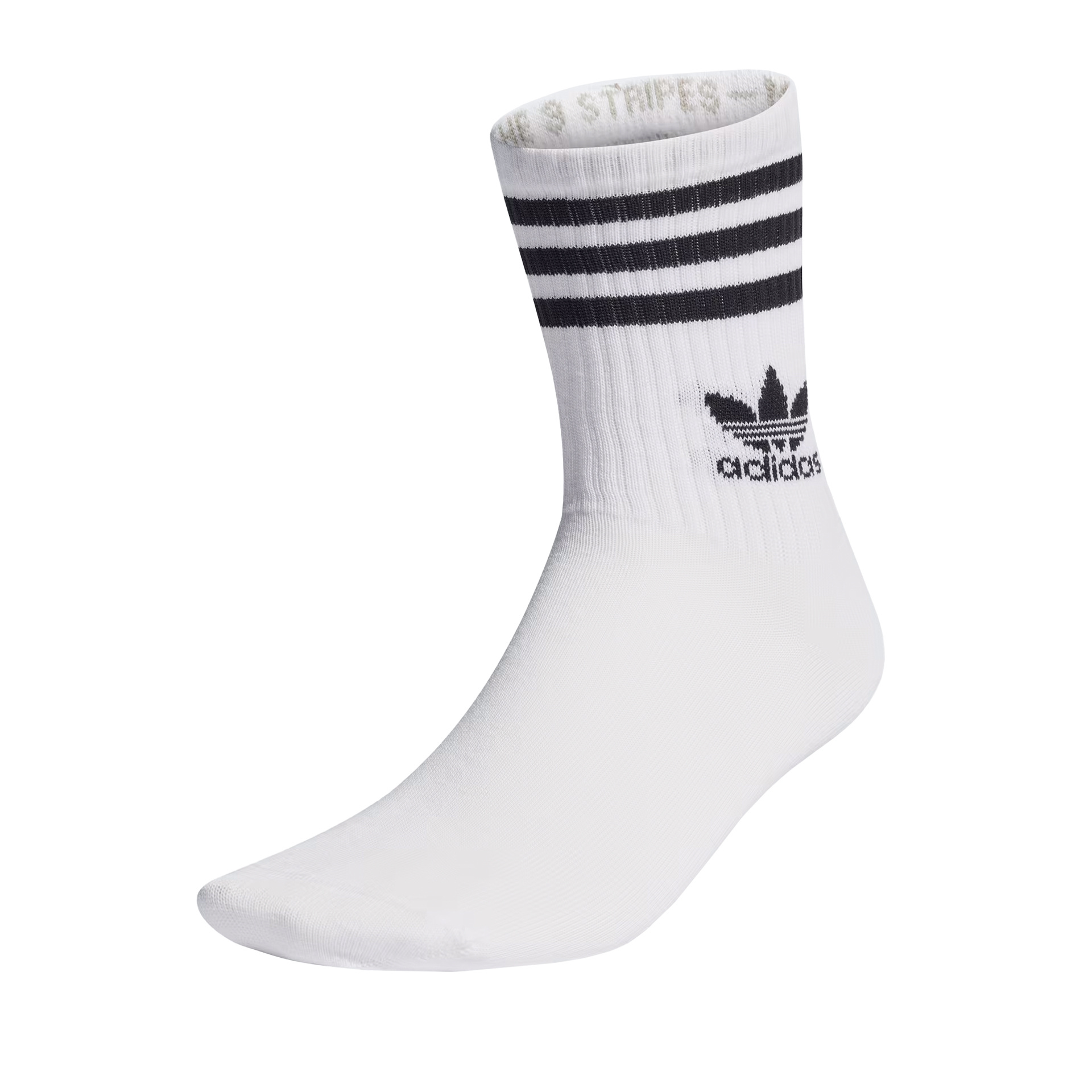 adidas Originals Meias de Cano Mdio 3Str White