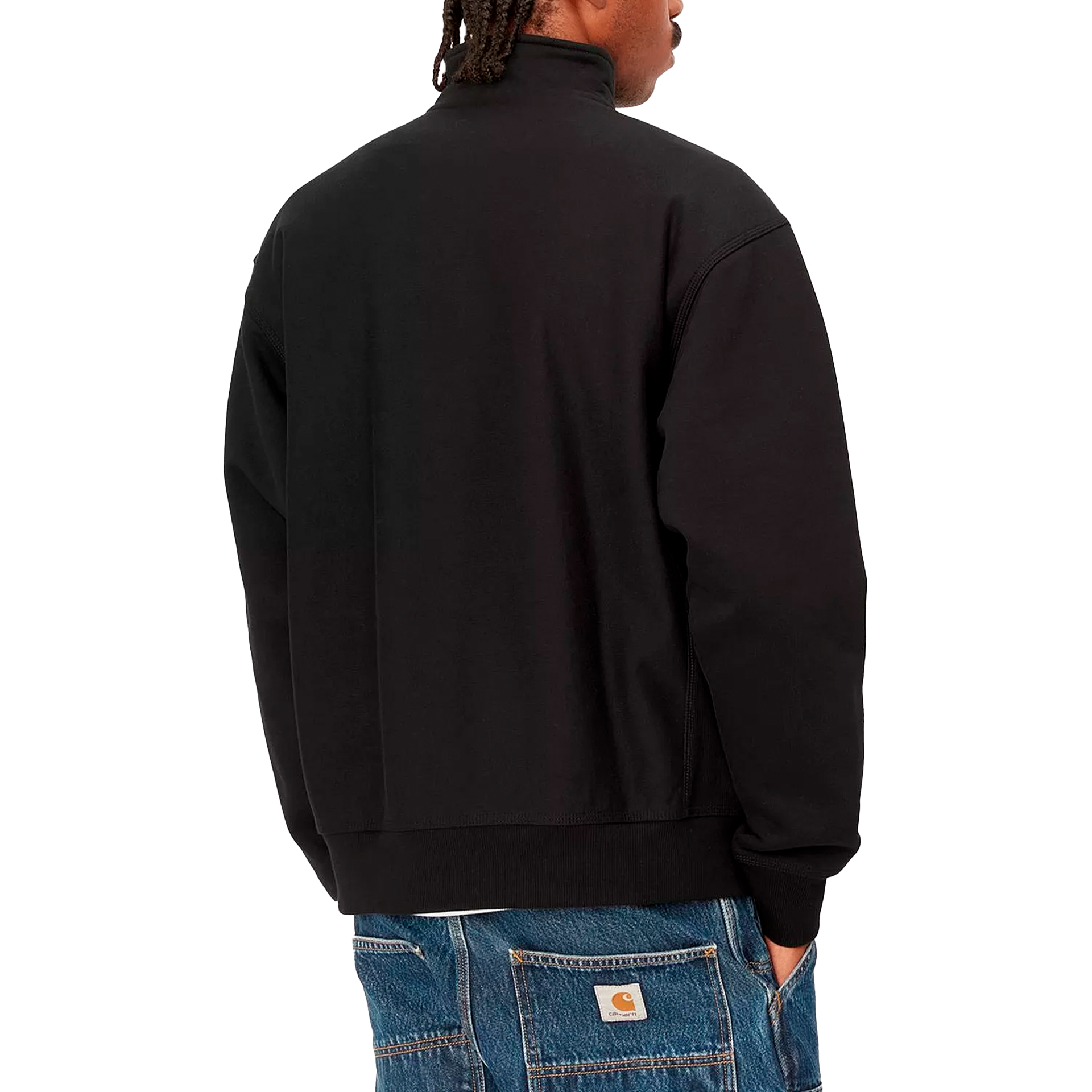 Carhartt Wip Sweat Half Zip American Script Black