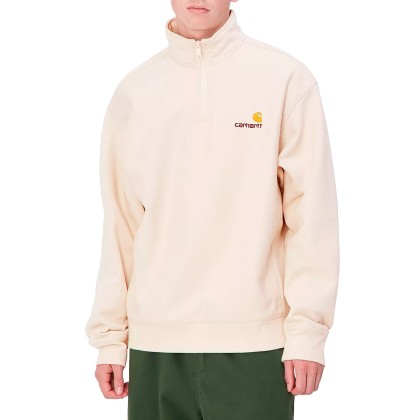Carhartt Wip Half Zip American Script Sweat Moonbeam
