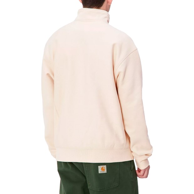 Carhartt Wip Half Zip American Script Sweat Moonbeam