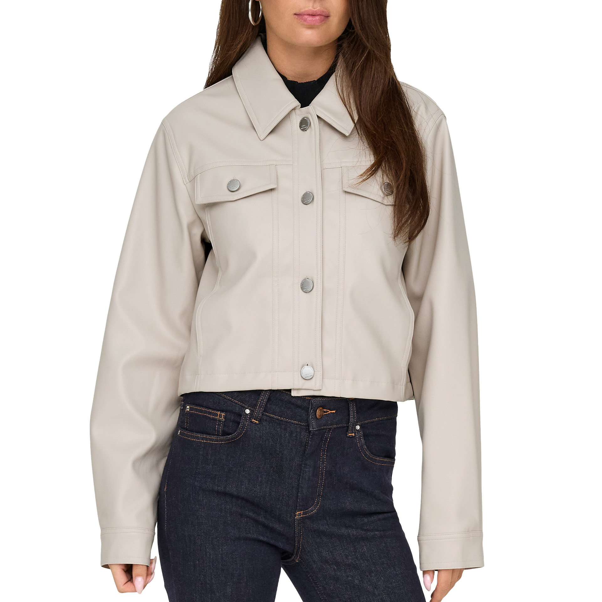 Only Jacket fem knitp pu100