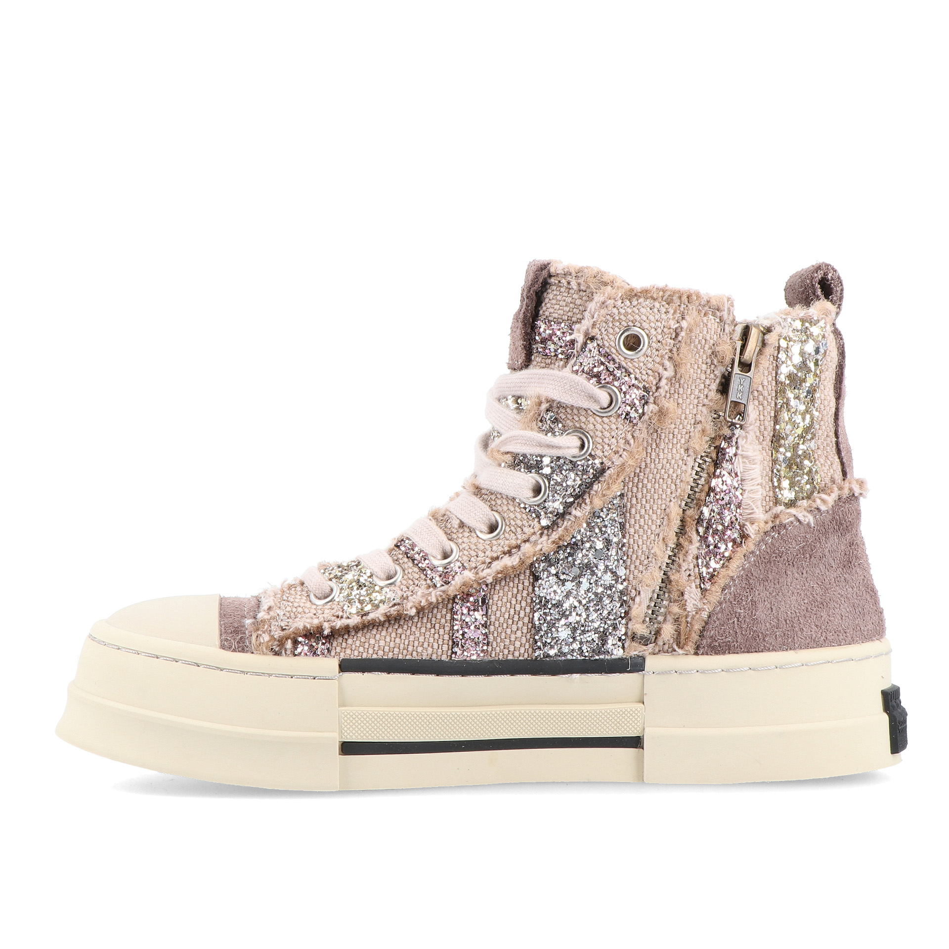 ABF-97 Sapatilha Em Pele E Tecido