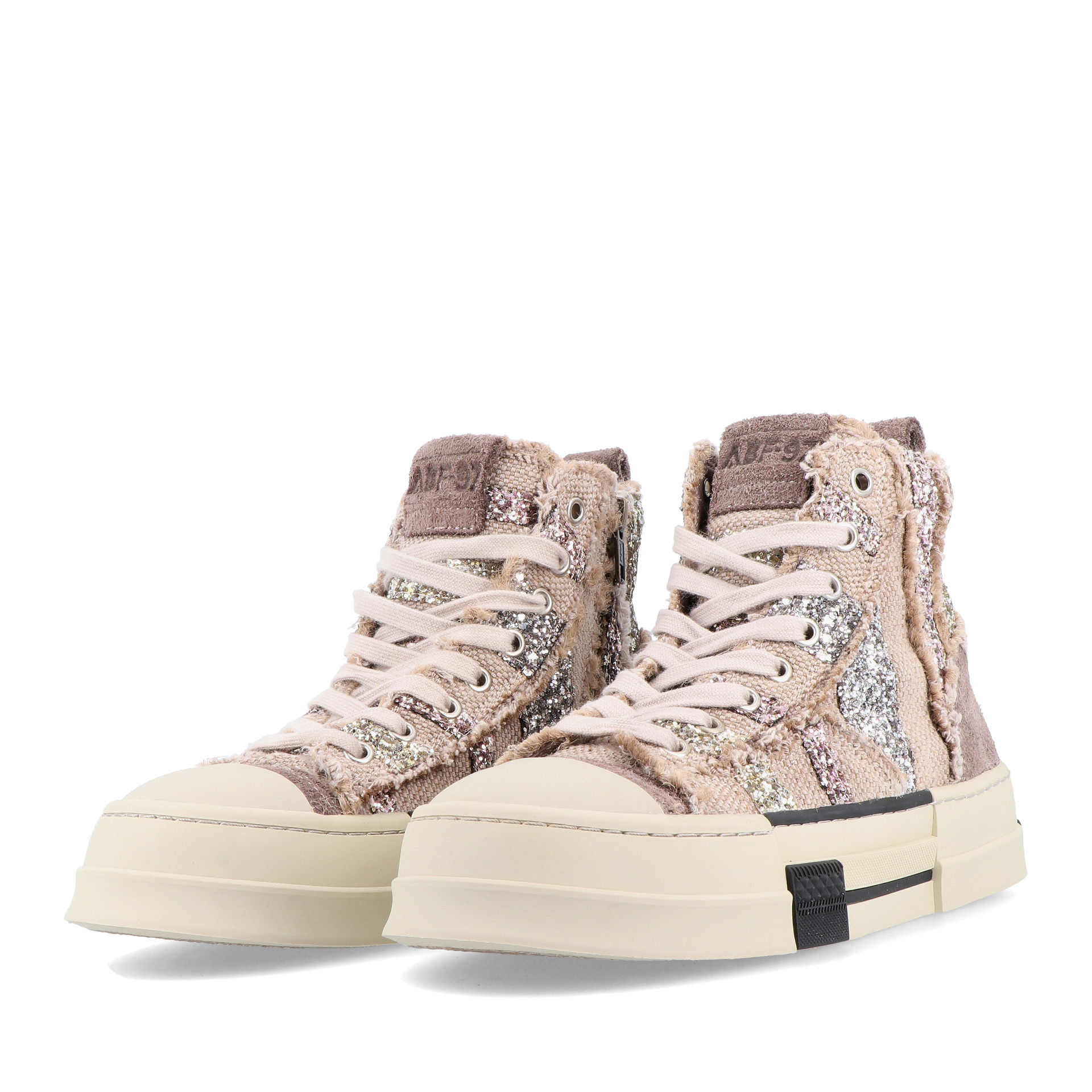 ABF-97 Sapatilha Em Pele E Tecido