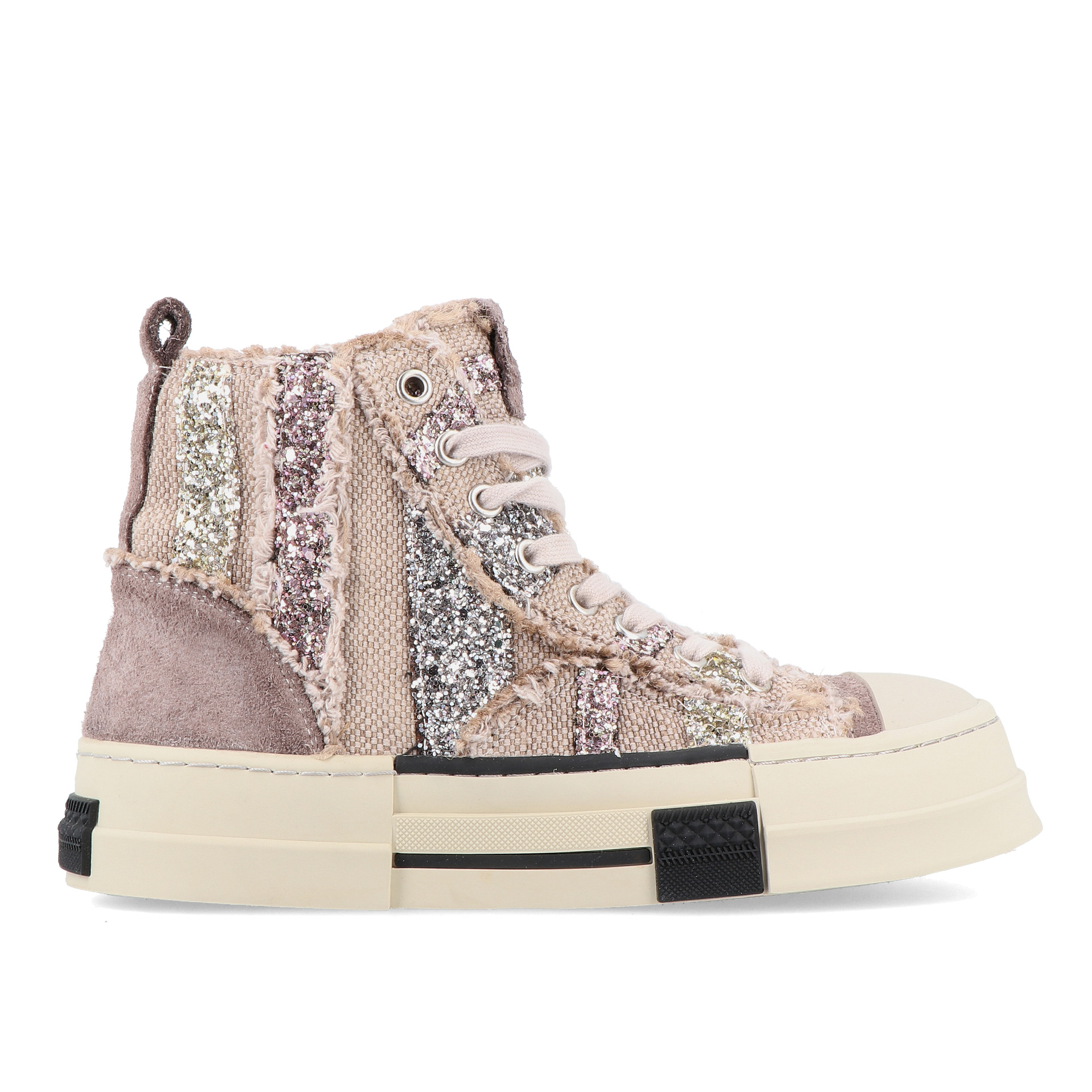 ABF-97 Sapatilha Em Pele E Tecido