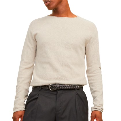 Jack & Jones Jjehill Knit Crew Neck Noos Oatmeal