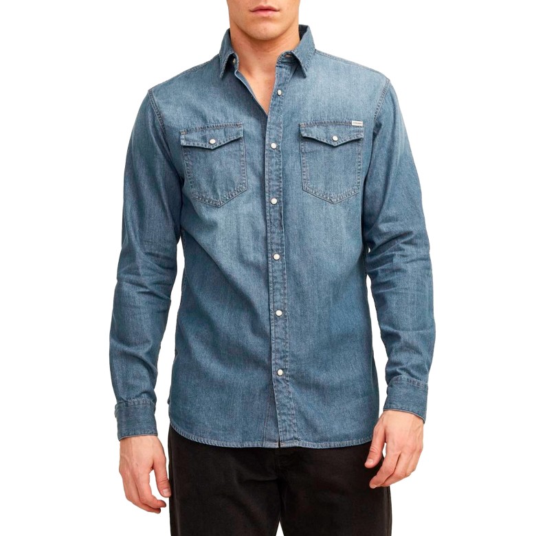 Camisa Hombre Jack Jones Jjesheridan Camisa L/s Noos Forest Night