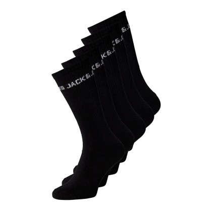 Jack & Jones  Jacbasic Logo Tennis Sock 5 Pack Noos Black