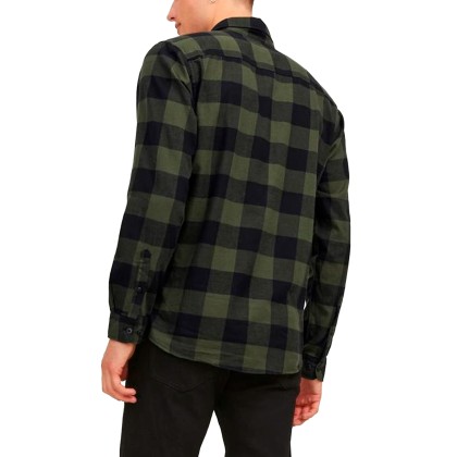 Jack & Jones Camisa Jjegingham Twill Dusty Olive Slim Fit