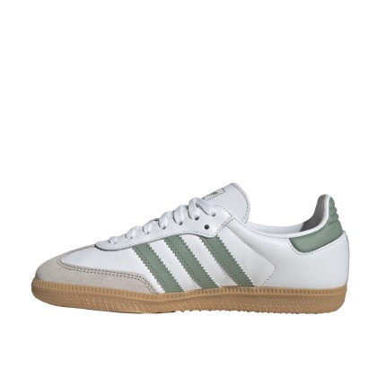 adidas Originals Samba OG J Cloud White / Silver Green / Gum adidas Originals Samba OG J Cloud White / Silver Green / Gum