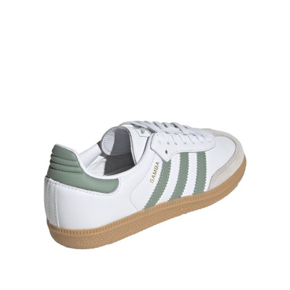 adidas Originals Samba OG J Cloud White / Silver Green / Gum adidas Originals Samba OG J Cloud White / Silver Green / Gum