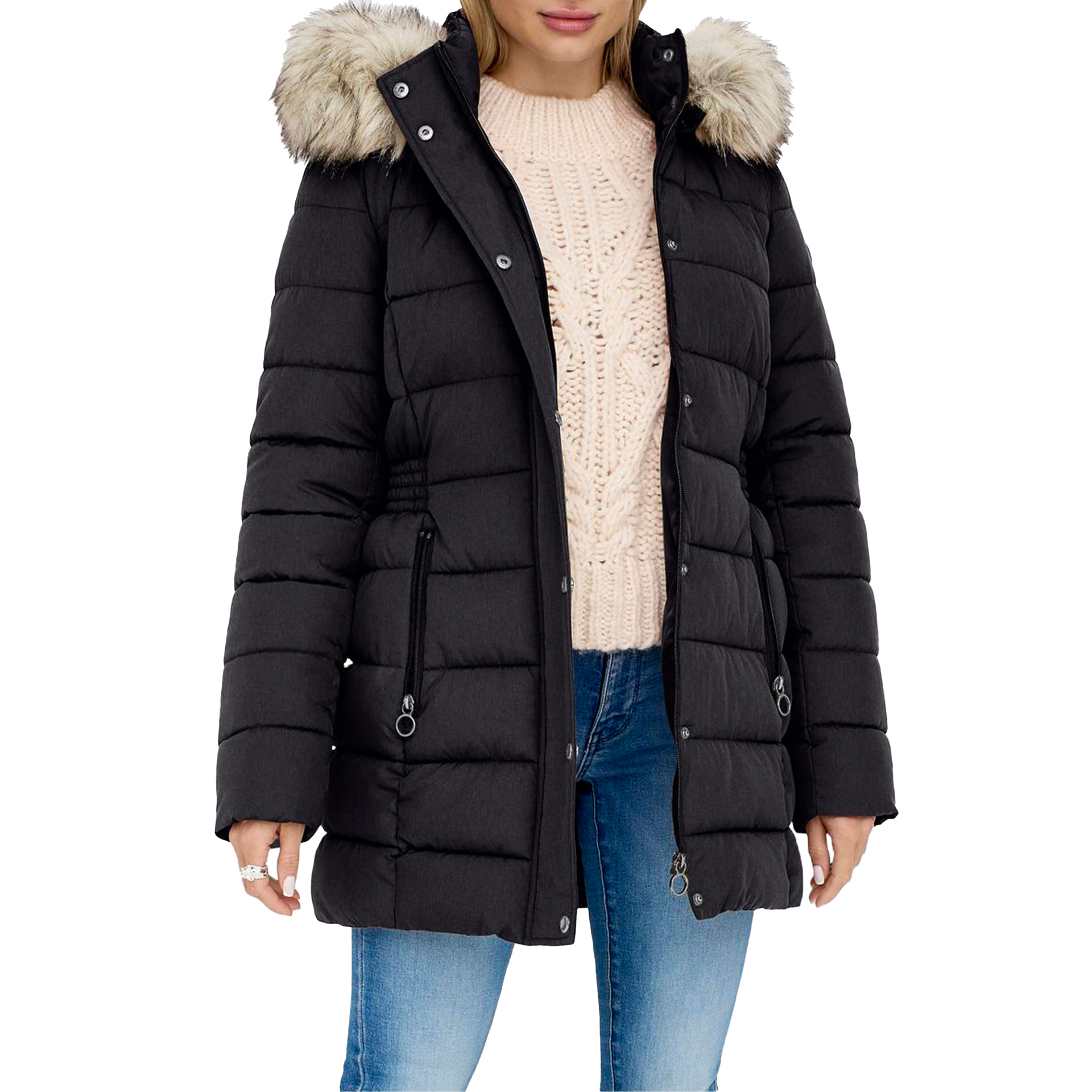 Only Onlnewluna Quilted Coat Cc Otw Phantom