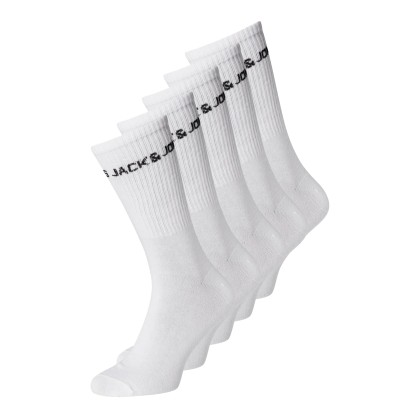 Jack & Jones  Jacbasic Logo Tennis Sock 5 Pack Noos White