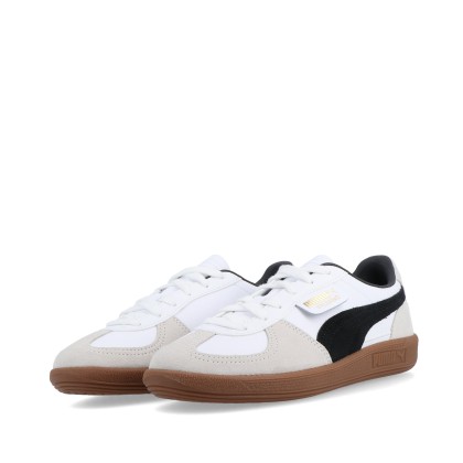 Puma Palermo Lth Jr - Puma White-vapor Gray-gum Puma Palermo Lth Jr - Puma White-vapor Gray-gum