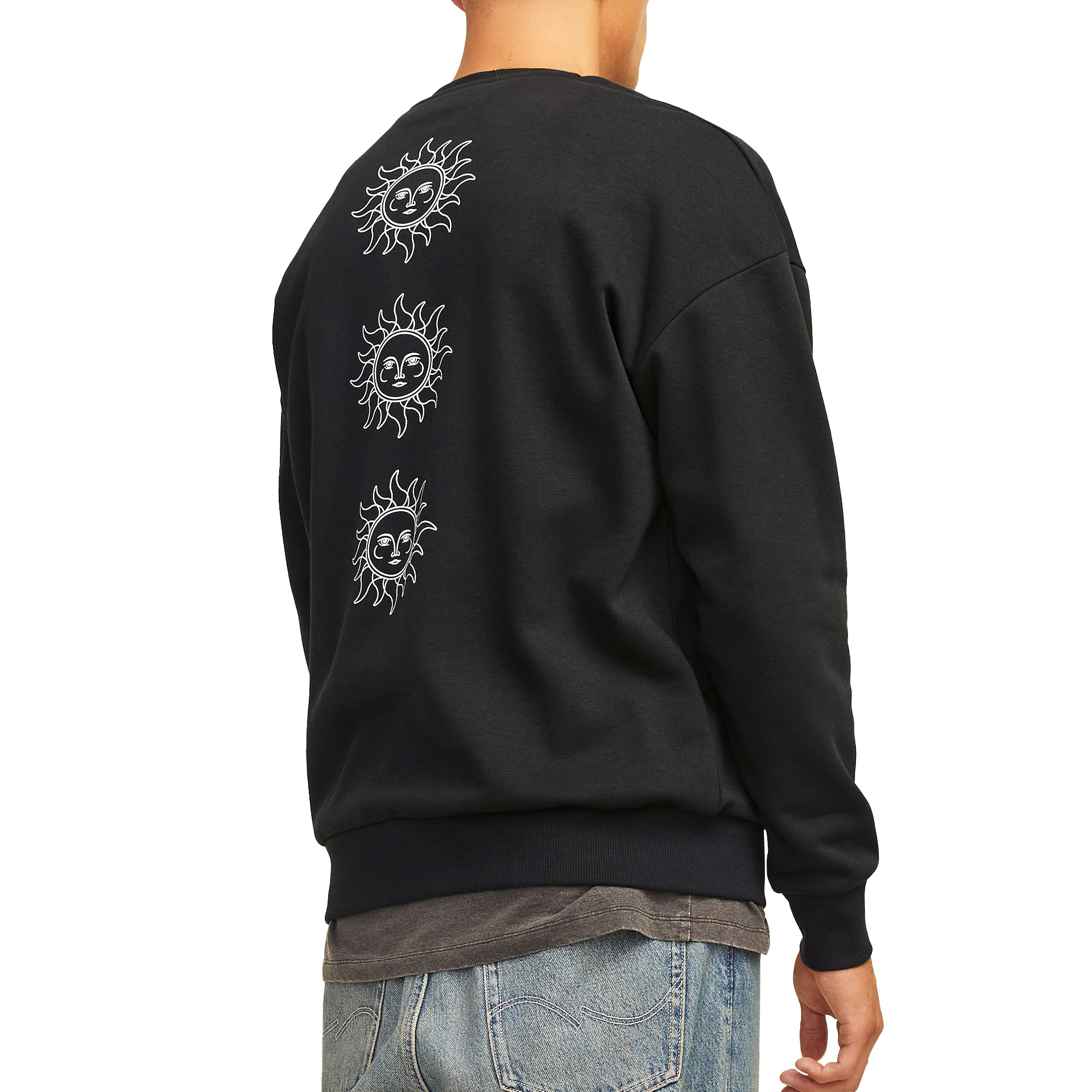 Jack & Jones  Jjmystic Sweat crew Neck  Black