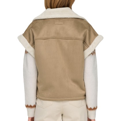 Only Onlrosalique Bonded Waistcoat Otw Tannin