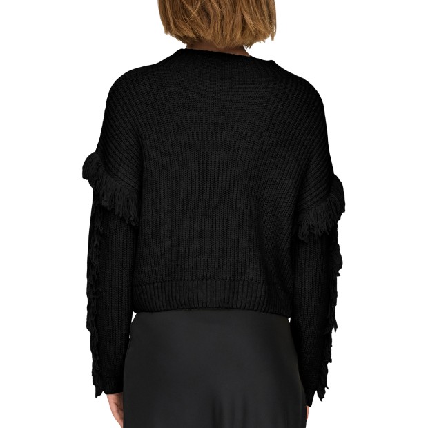 Camisola Only Onlholly Ls Short Cable High Neck Knt Black