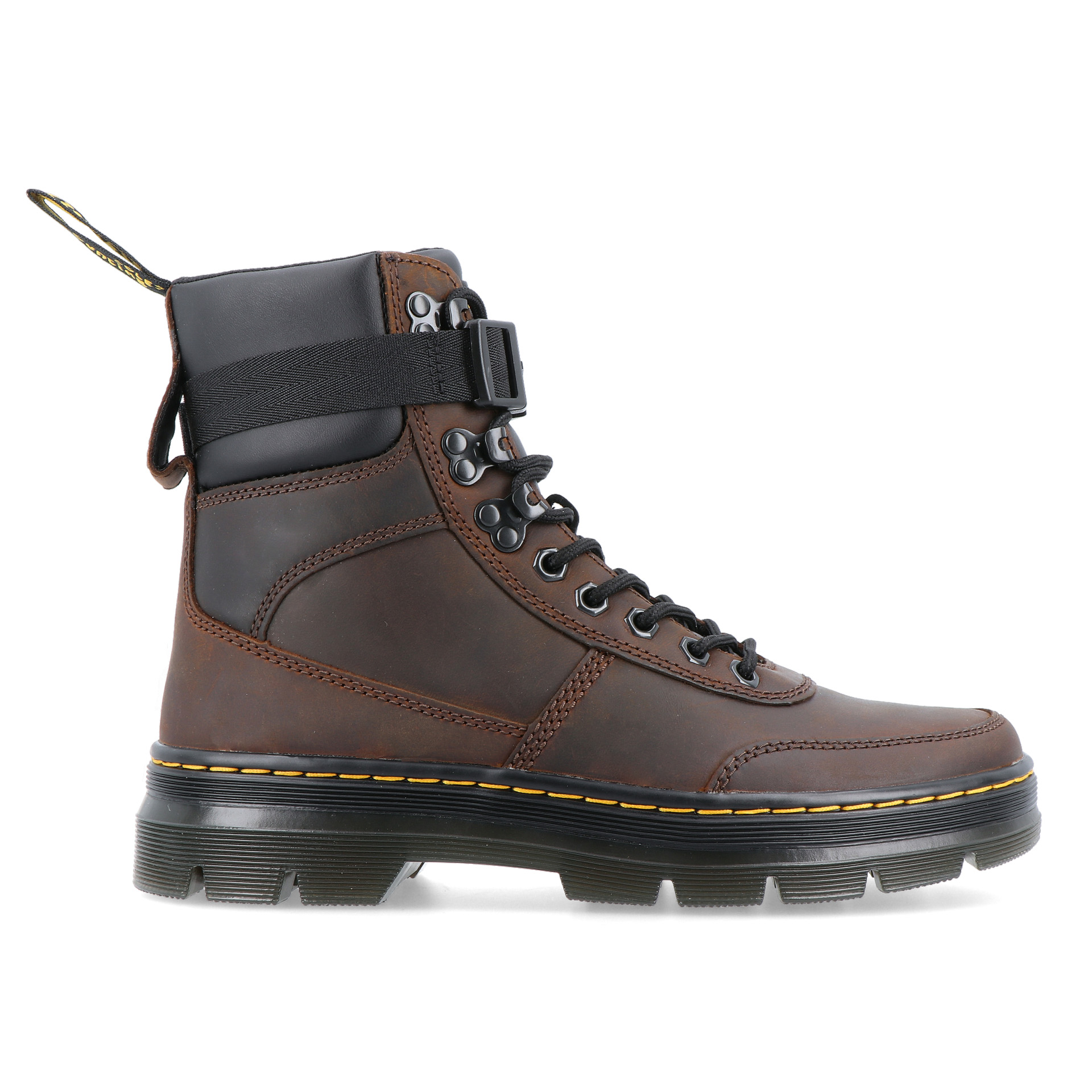 Dr. Martens Combs Tech Leather Dark Brown Crazy Horse+pu