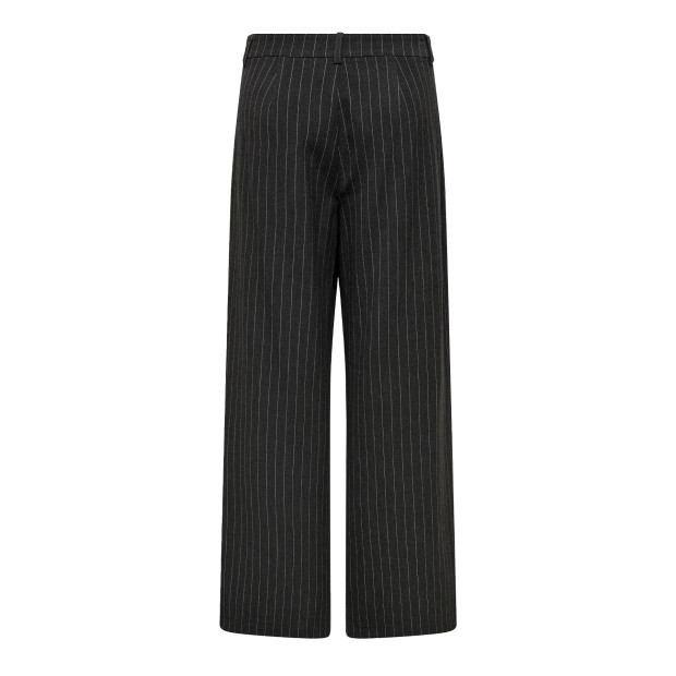 Calças Only Onlcora-brie Hw Wide Pinstripe Pant Tlr Dark Grey Melange