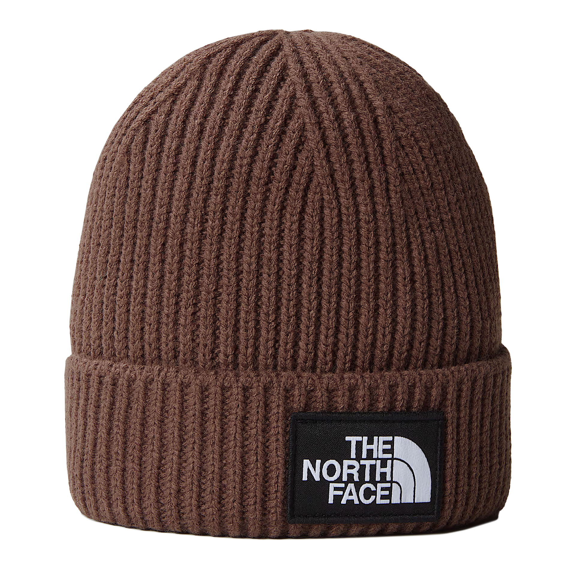The North Face Tnf Logo Box Cuffed Beanie Smokey Brown