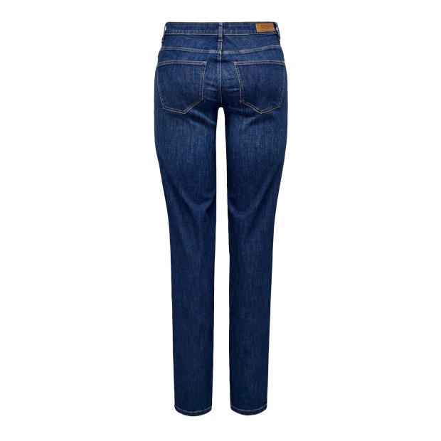Calças Only Onlann Mid Straight Dnm Soo615 Noos Dark Blue Denim