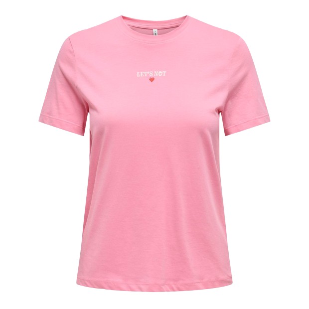 Only Onllotte Life Reg S/s Not Top Box Jrs Sachet Pink