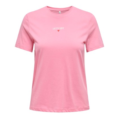 Only Onllotte Life Reg S/s Not Top Box Jrs Sachet Pink