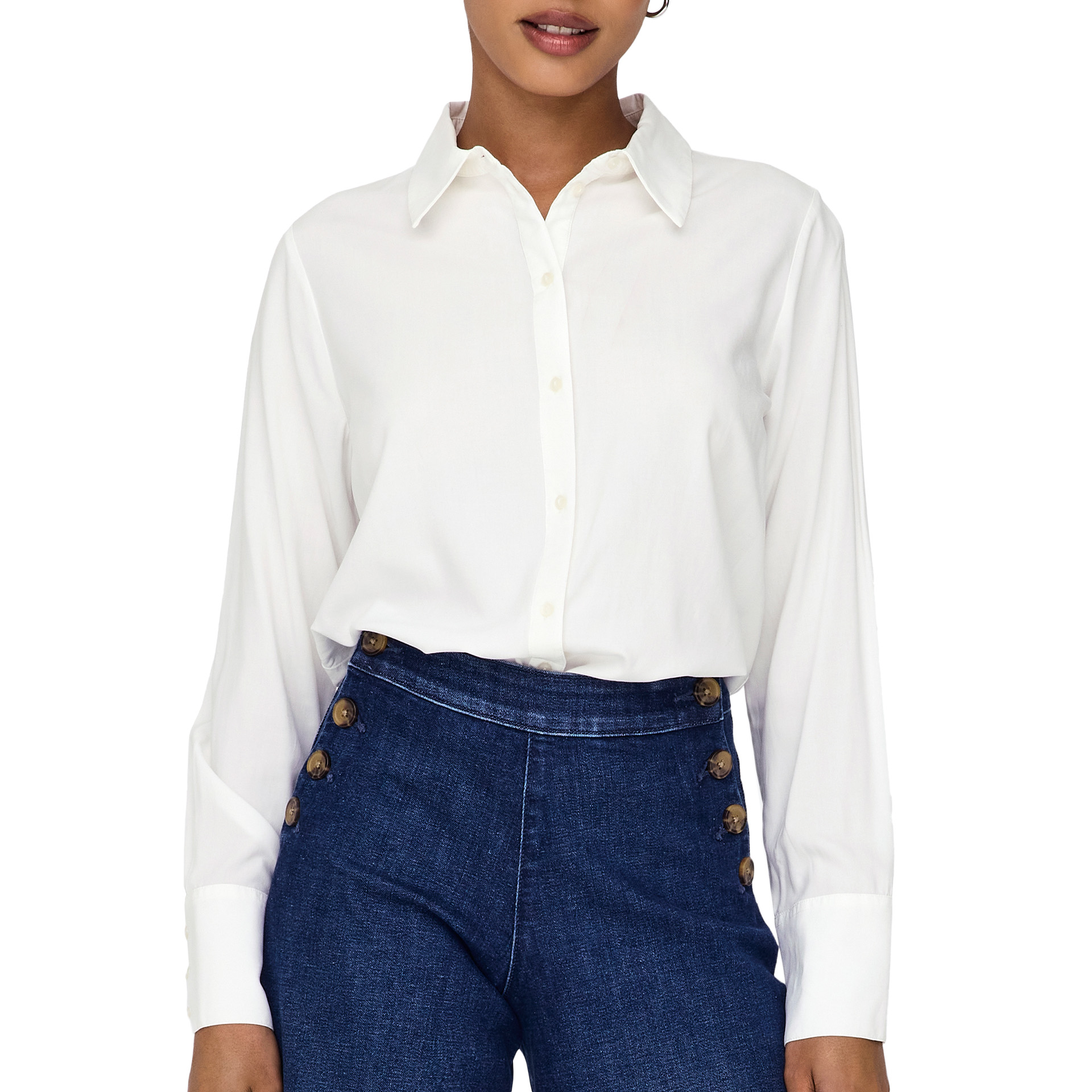 Only Camisa Berit Life Wvn Snow White